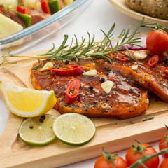 Chops of fresh pork