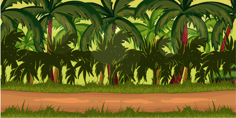 Cartoon jungle 2d backgrounds by 2d game assets on dribbble Forest Game Background 2d Application Vector Design Tileable
