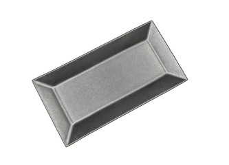 black plate on white background