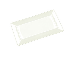 white plate on white background