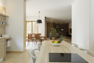 Big kitchen for preparing a big dinner