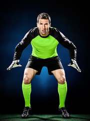 Obraz premium goalkeeper soccer man isolated