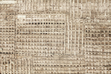 Wooden old skeleton - basis of wall