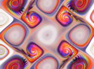 Abstract fractal fantasy multicolored pattern