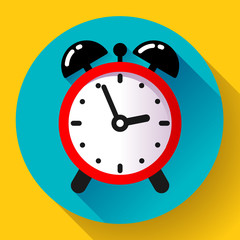 alarm clock icon vector flat