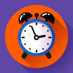 alarm clock icon vector flat