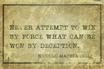 win force Machiavelli