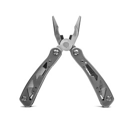 Steel multitool isolated.