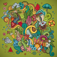 Obraz premium Doodles abstract decorative summer vector illustration