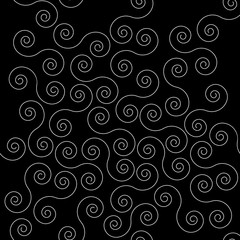 Geometric simple black and white minimalistic pattern, curved lines. Can be used as wallpaper, background or texture.