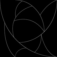 Geometric simple black and white minimalistic pattern, curved lines. Can be used as wallpaper, background or texture.