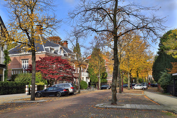 Street Koningslaan in the center of Amsterdam near the Vondelpark. The Netherlands. © balakate