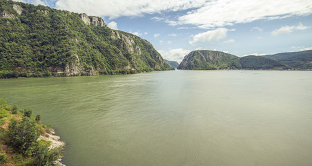 Danube river at Cazanele Mari