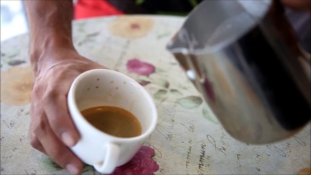 Technician for Latte Art Rosetta by Barista