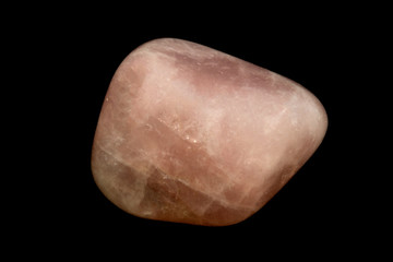Rose Quartz Isolated on a Black Background