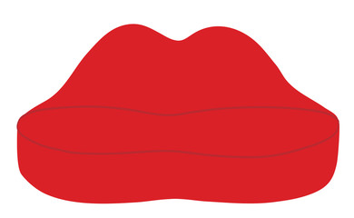 Lips sofa. Sexy furniture. Vector illustration