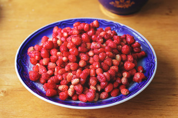 ripe wild strawberries