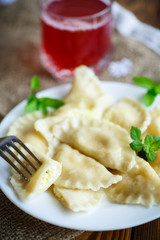 sweet boiled dumplings with cottage cheese