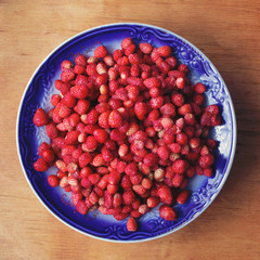 ripe wild strawberries