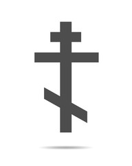 Black Christian Cross - vector illustration.