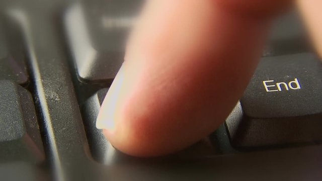 Finger Press Push Delete Button