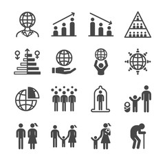 Fototapeta premium Population and citizen icons