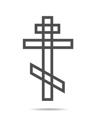 Black Christian Cross - vector illustration.