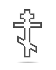 Black Christian Cross - vector illustration.