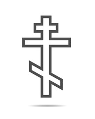 Obraz premium Black Christian Cross - vector illustration.