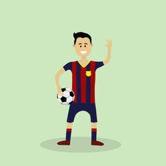 Vector soccer player in club uniform