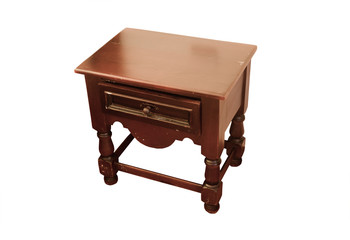 bedside table isolated on a white background