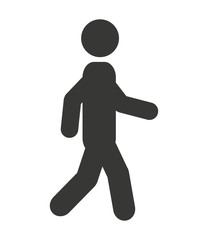 man walking silhouette icon