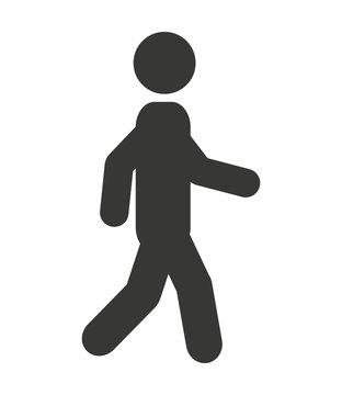 Man Walking Silhouette Icon