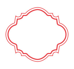 red frame elegant icon