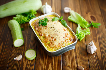 casserole with cheese and zucchini