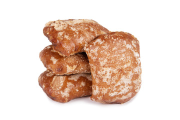 Honey-cakes on white background