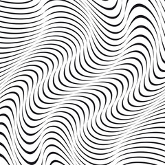 A black and white optical illusion. Vector Illustration