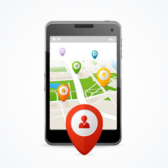 Navigation Concept. Flat Design. Vector