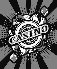 Casino background poster print