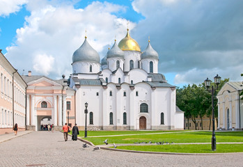 Veliky Novgorod. Russia. The St. Sophia Cathedral (Cathedral of Holy Wisdom). in The Kremlin.