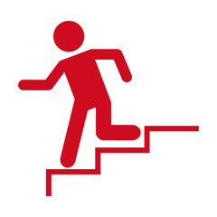 man running stairs emergency icon