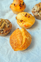 Homemade salty muffins, also called proja pie