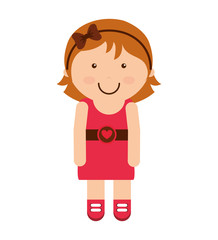 little girl smile icon