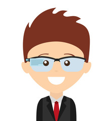 businessman man smile icon