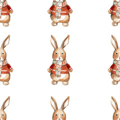 Holly jolly Merry Christmas Seamless pattern