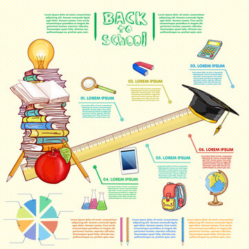 Online education infographics vector