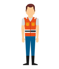 worker man uniform security icon