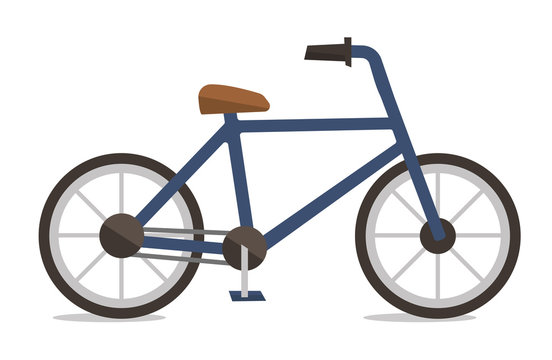 Fototapeta Side view of classic bicycle vector illustration