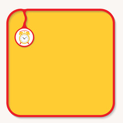 Text box for fill your text and alarm clock