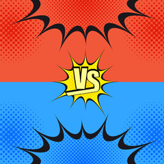 Versus wording comic fight template